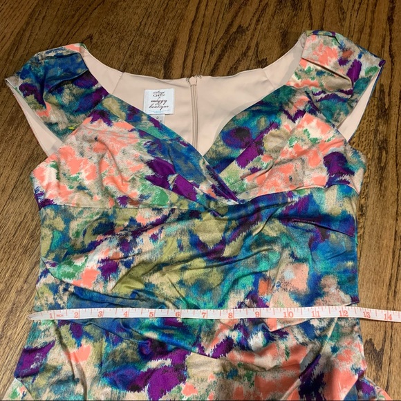 SUZI CHIN For Maggy Boutique Jewel Tone Lined Dress Size 2 - Picture 2 of 8